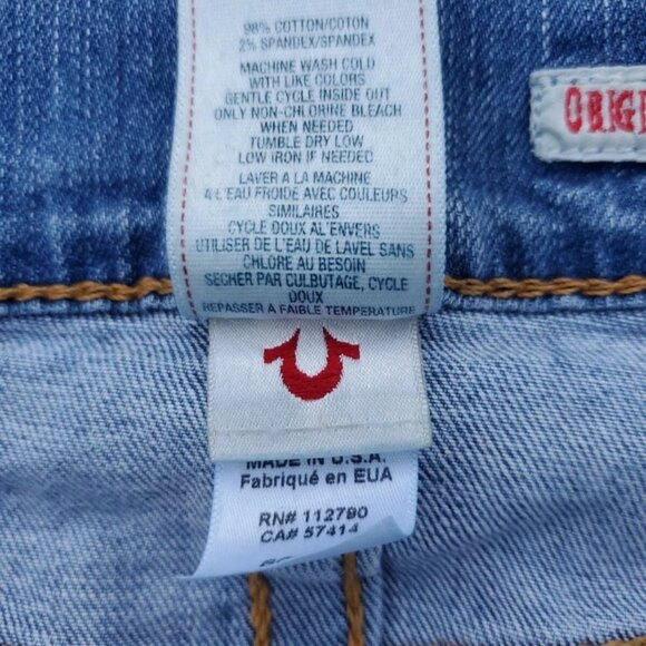 True Religion Bobby Men's Light Distressed Denim jeans 36/35 - Picture 6 of 6